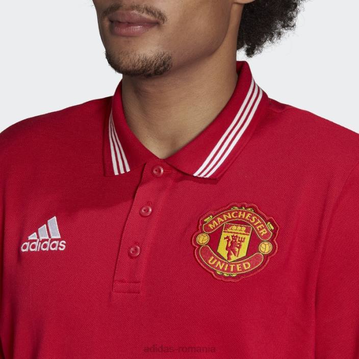Adidas tricou polo manchester united dna roșu real bărbați roșu adevărat 2JBN15224