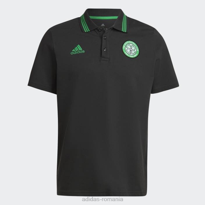 Adidas tricou polo negru celtic fc dna bărbați negru 2JBN14381