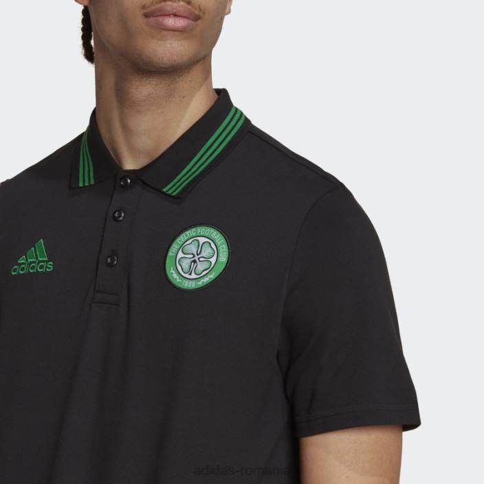 Adidas tricou polo negru celtic fc dna bărbați negru 2JBN14381