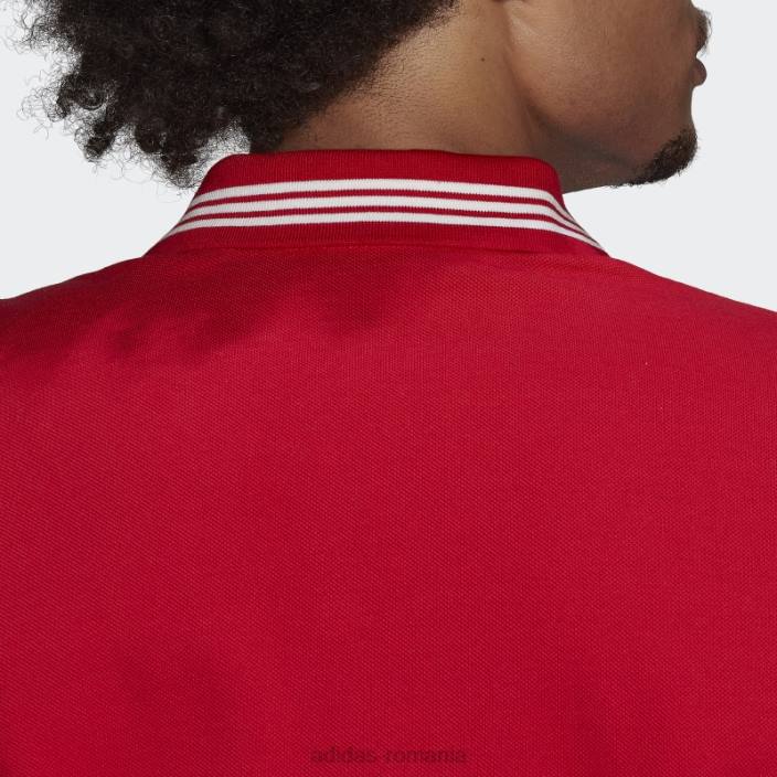 Adidas tricou polo stacojiu arsenal cu 3 dungi bărbați stacojiu 2JBN14434