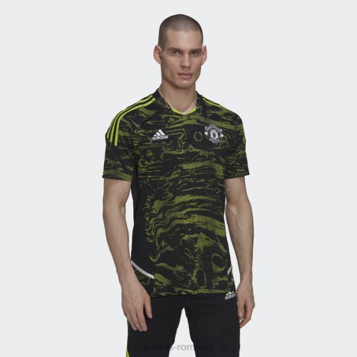 Adidas tricou slime manchester united condivo 22 pro adidas bărbați slime/negru 2JBN14031