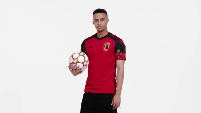 Adidas tricoul negru de acasă belgia 22 bărbați roșu/negru 2JBN5066