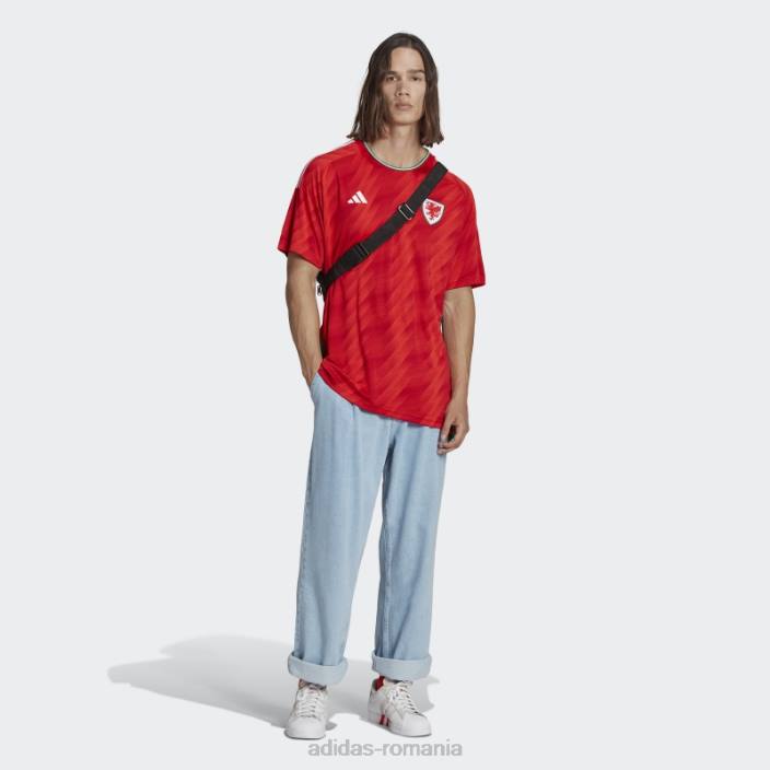 Adidas tricoul roșu acasă Țara Galilor 22 bărbați roșu 2JBN1171