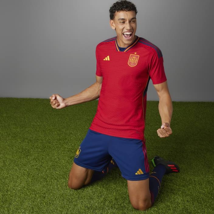 Adidas tricoul roșu spania 22 acasă autentic bărbați roșu/albastru marin 2JBN5783