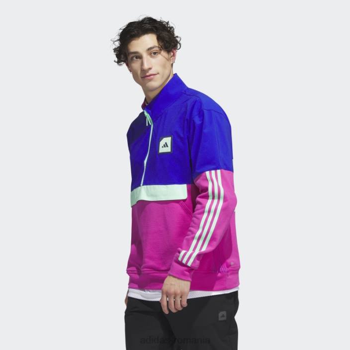 Adidas Anorac de golf adicross cu fermoar 1/2 albastru bărbați albastru 2JBN1447