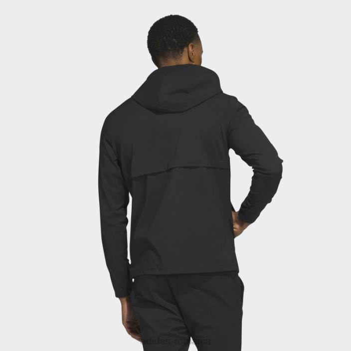 Adidas Hanoră de golf ripstop cu fermoar 1/4 negru bărbați negru 2JBN6205