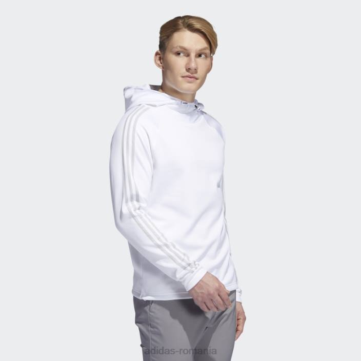Adidas Hanorac alb cu 3 dungi la rece bărbați alb 2JBN1607