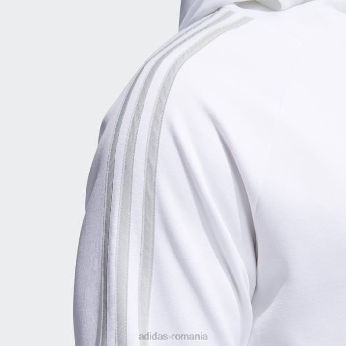 Adidas Hanorac alb cu 3 dungi la rece bărbați alb 2JBN1607