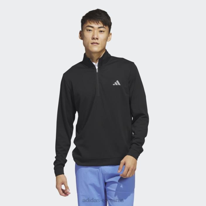 Adidas Hanorac negru cu fermoar ridicat de 1/4 adidas bărbați negru 2JBN13590