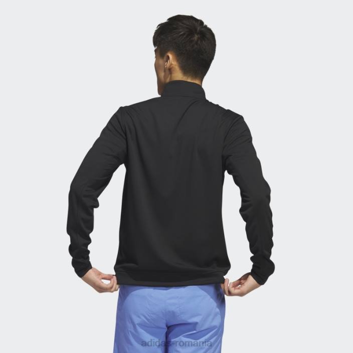 Adidas Hanorac negru cu fermoar ridicat de 1/4 adidas bărbați negru 2JBN13590