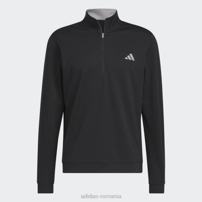 Adidas Hanorac negru cu fermoar ridicat de 1/4 adidas bărbați negru 2JBN13590