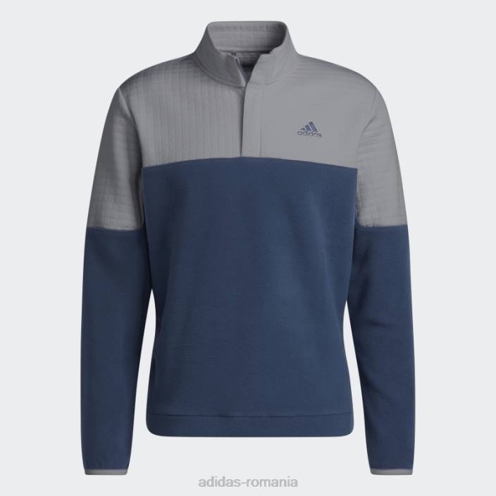 Adidas Pulover cu fermoar 1/4 dwr colorblock gri bărbați gri/bleumarin 2JBN5486