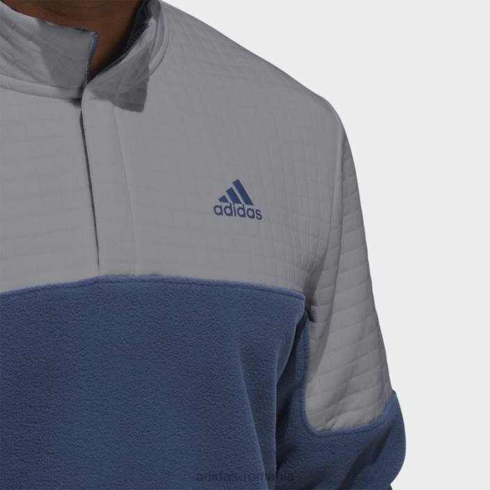 Adidas Pulover cu fermoar 1/4 dwr colorblock gri bărbați gri/bleumarin 2JBN5486