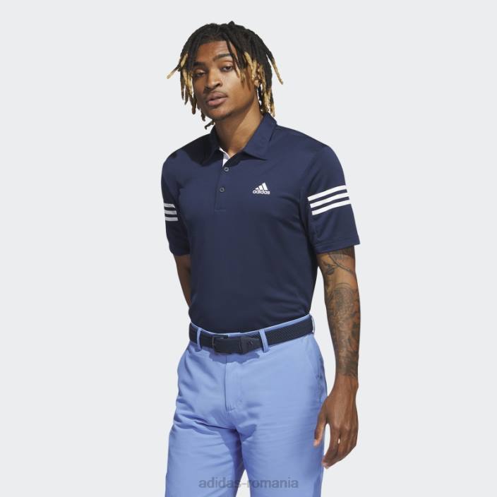 Adidas Tricou polo cu 3 dungi bleumarin bărbați marina 2JBN5090