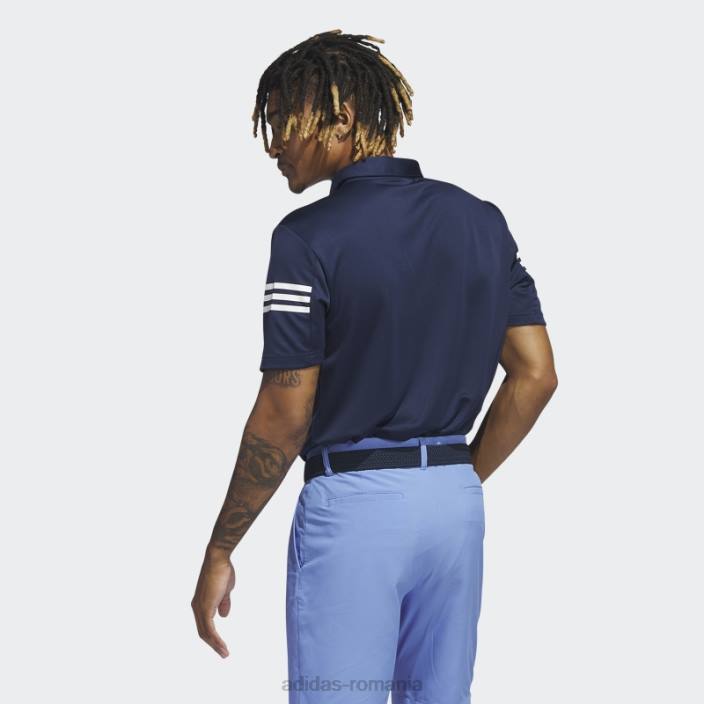 Adidas Tricou polo cu 3 dungi bleumarin bărbați marina 2JBN5090