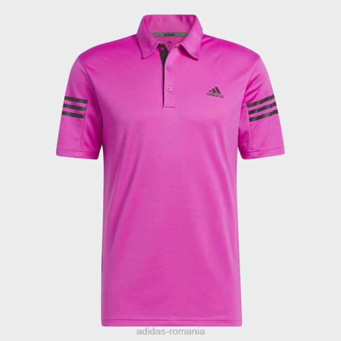 Adidas Tricou polo cu 3 dungi fucsia adidas bărbați fucsie 2JBN1122