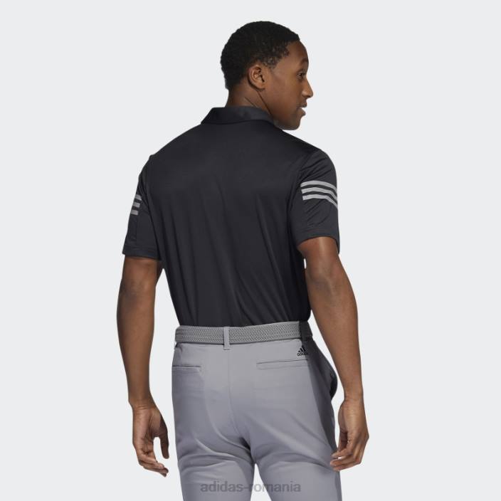 Adidas Tricou polo cu 3 dungi negru adidas bărbați gri inchis 2JBN4932