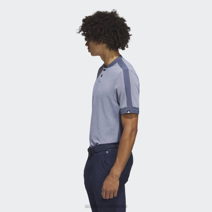 Adidas Ultimate365 tour tricou polo de golf texturat primeknit alb bărbați alb/marinier 2JBN5995