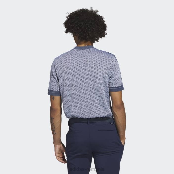 Adidas Ultimate365 tour tricou polo de golf texturat primeknit alb bărbați alb/marinier 2JBN5995