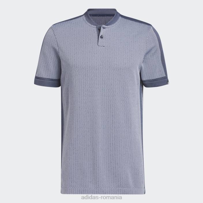 Adidas Ultimate365 tour tricou polo de golf texturat primeknit alb bărbați alb/marinier 2JBN5995