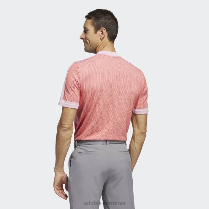 Adidas Ultimate365 tour tricou polo de golf texturat primeknit roșu bărbați rosu alb 2JBN13885