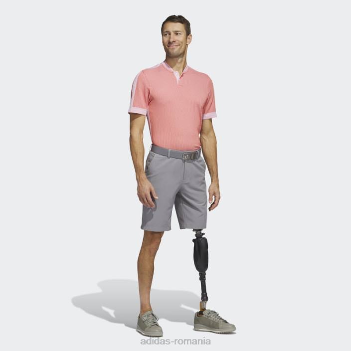 Adidas Ultimate365 tour tricou polo de golf texturat primeknit roșu bărbați rosu alb 2JBN13885