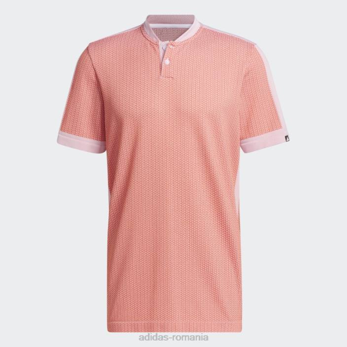 Adidas Ultimate365 tour tricou polo de golf texturat primeknit roșu bărbați rosu alb 2JBN13885