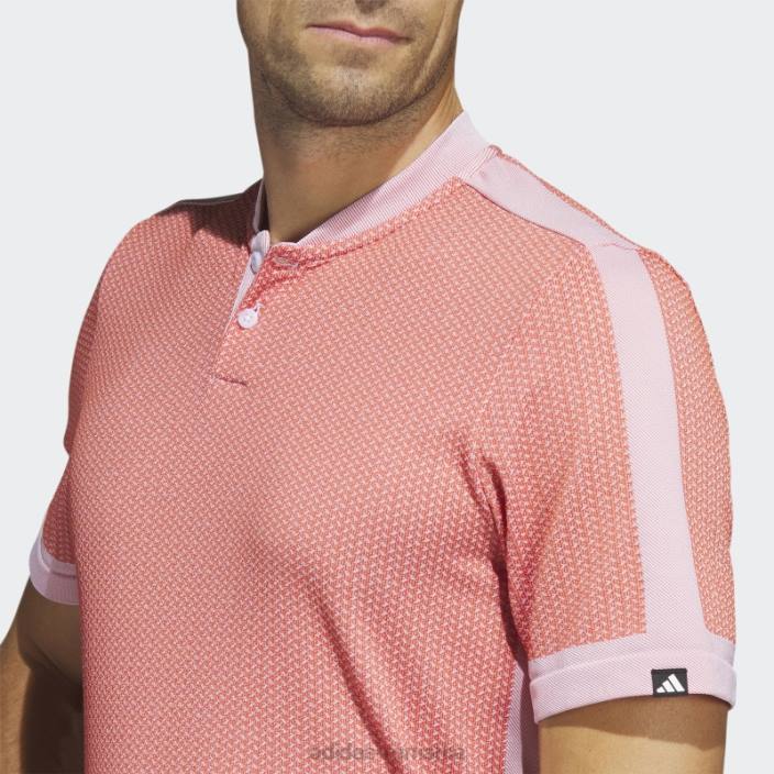 Adidas Ultimate365 tour tricou polo de golf texturat primeknit roșu bărbați rosu alb 2JBN13885