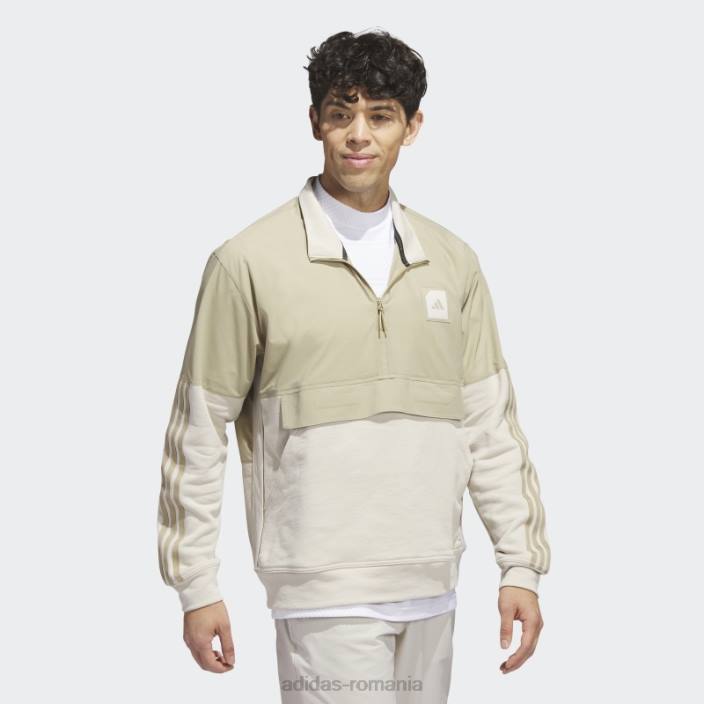 Adidas adicross 1/2-zip golf anorac cânepă bărbați cânepă 2JBN5102
