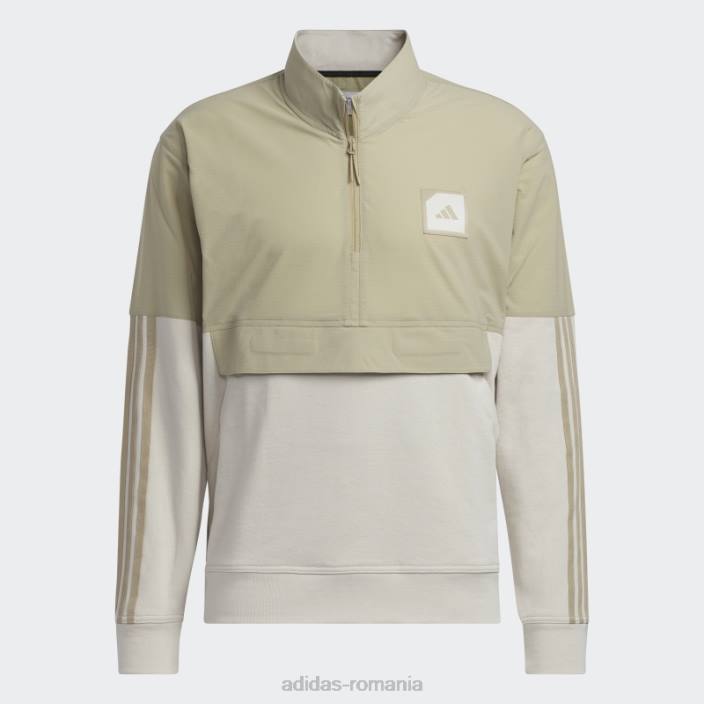 Adidas adicross 1/2-zip golf anorac cânepă bărbați cânepă 2JBN5102
