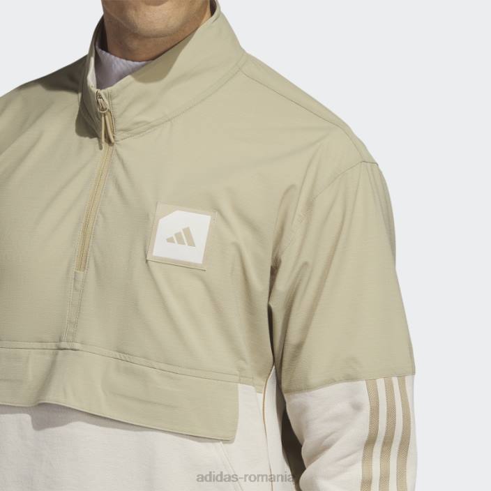 Adidas adicross 1/2-zip golf anorac cânepă bărbați cânepă 2JBN5102