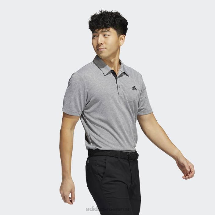 Adidas drive heather tricou polo gri mel bărbați gri mel 2JBN1189