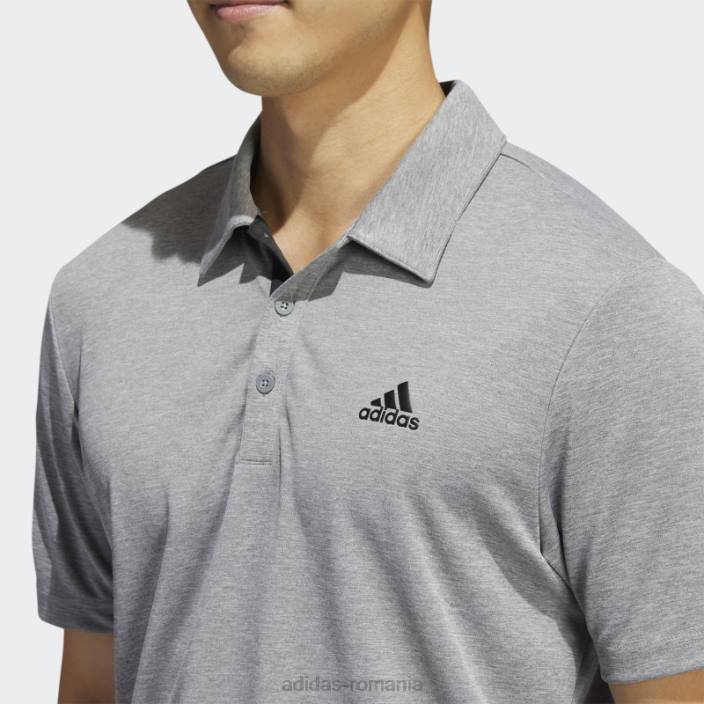 Adidas drive heather tricou polo gri mel bărbați gri mel 2JBN1189