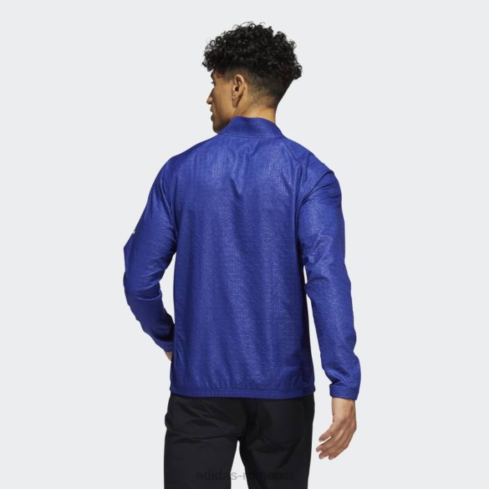 Adidas hanorac adidas cu fermoar sfert gravat indigo bărbați indigo 2JBN15231