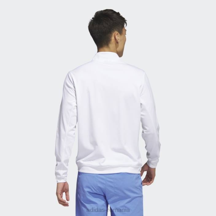 Adidas hanorac alb cu fermoar 1/4, adidas bărbați alb 2JBN13869