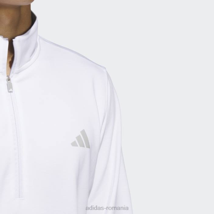 Adidas hanorac alb cu fermoar 1/4, adidas bărbați alb 2JBN13869
