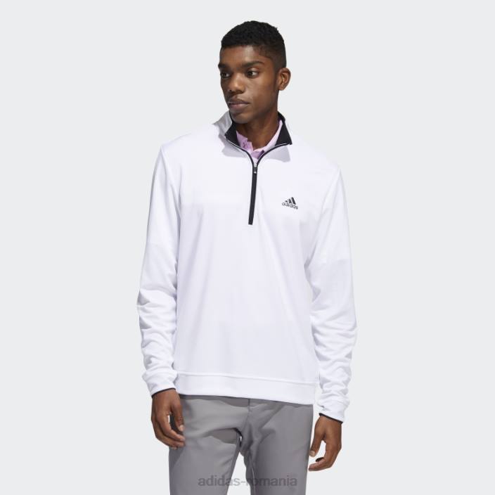 Adidas hanorac alb cu fermoar sfert bărbați alb 2JBN13382