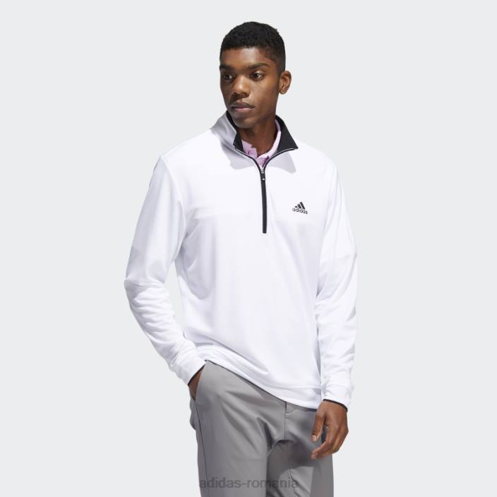 Adidas hanorac alb cu fermoar sfert bărbați alb 2JBN13382