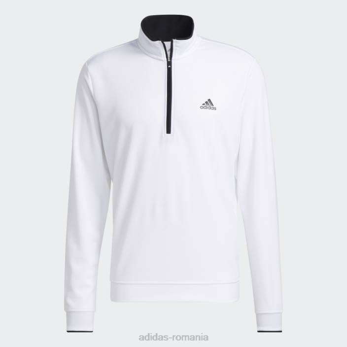 Adidas hanorac alb cu fermoar sfert bărbați alb 2JBN13382