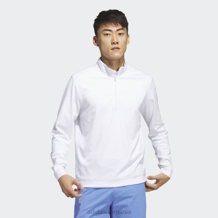 Adidas hanorac alb de golf ridicat bărbați alb 2JBN6347