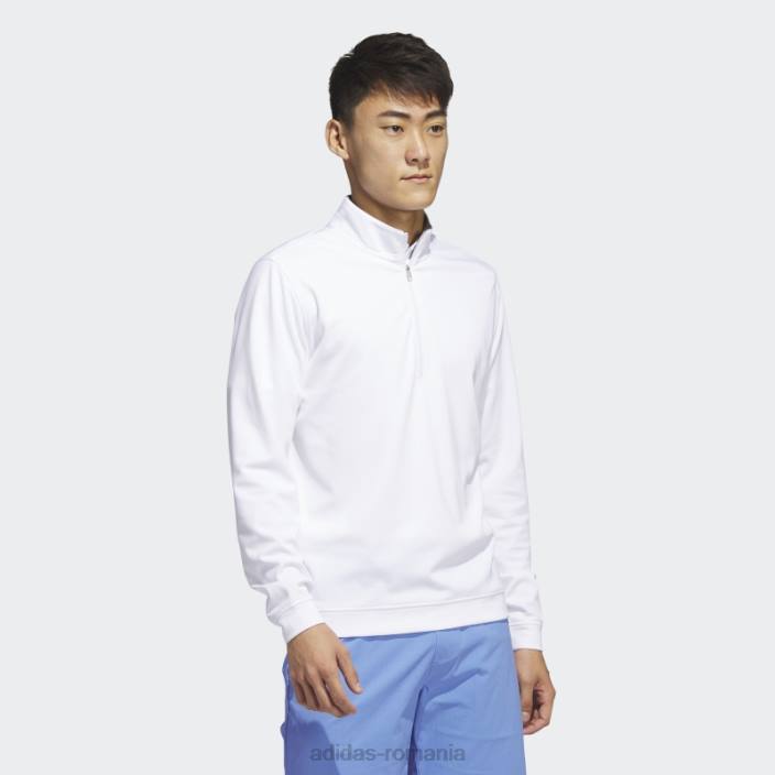 Adidas hanorac alb de golf ridicat bărbați alb 2JBN6347
