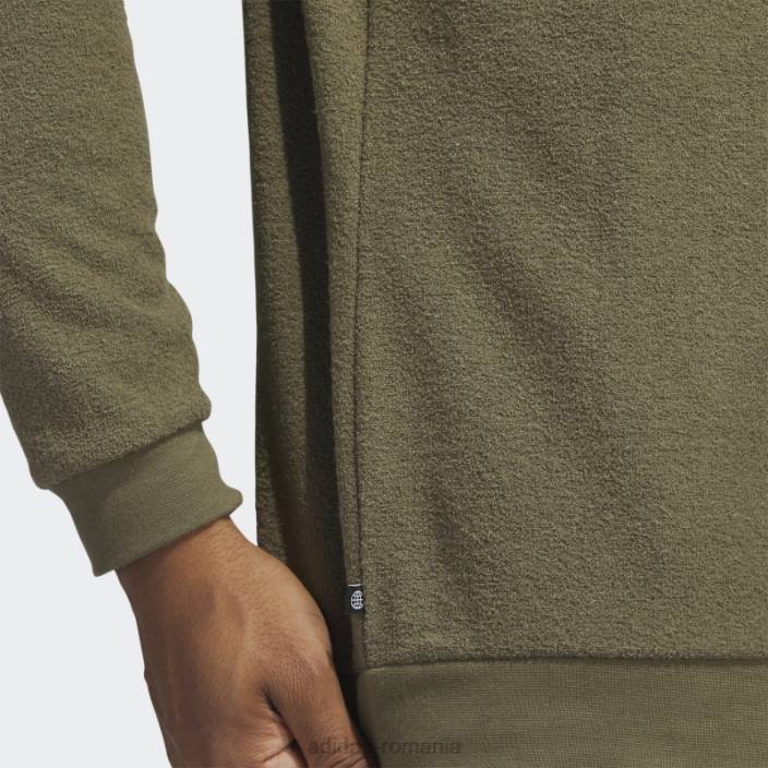 Adidas hanorac crew olive core bărbați măsline 2JBN6053