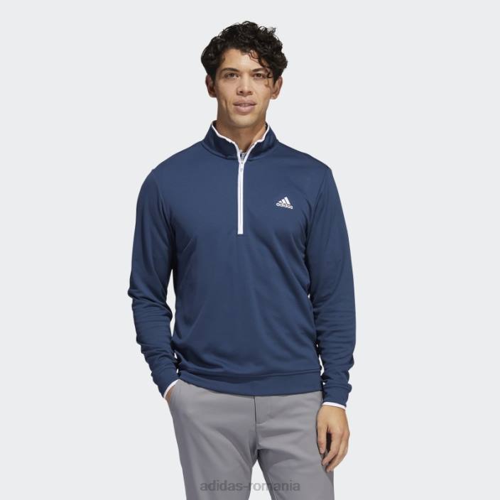 Adidas hanorac cu fermoar sfert bleumarin adidas bărbați bleumarin/alb 2JBN13146