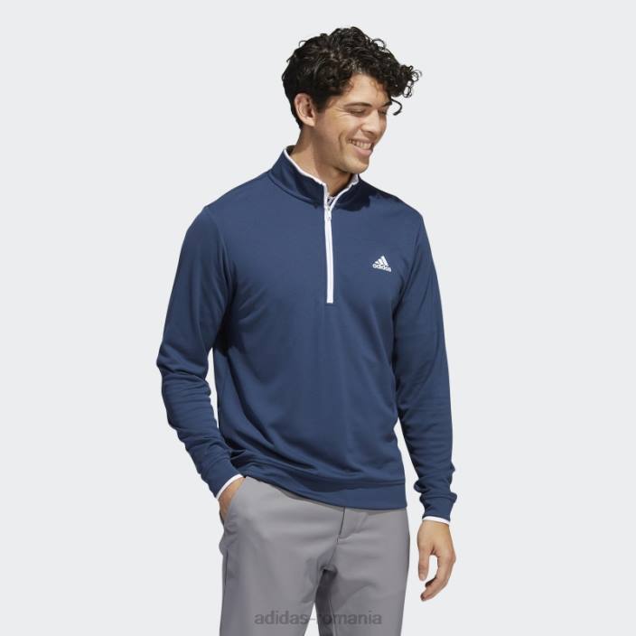 Adidas hanorac cu fermoar sfert bleumarin adidas bărbați bleumarin/alb 2JBN13146