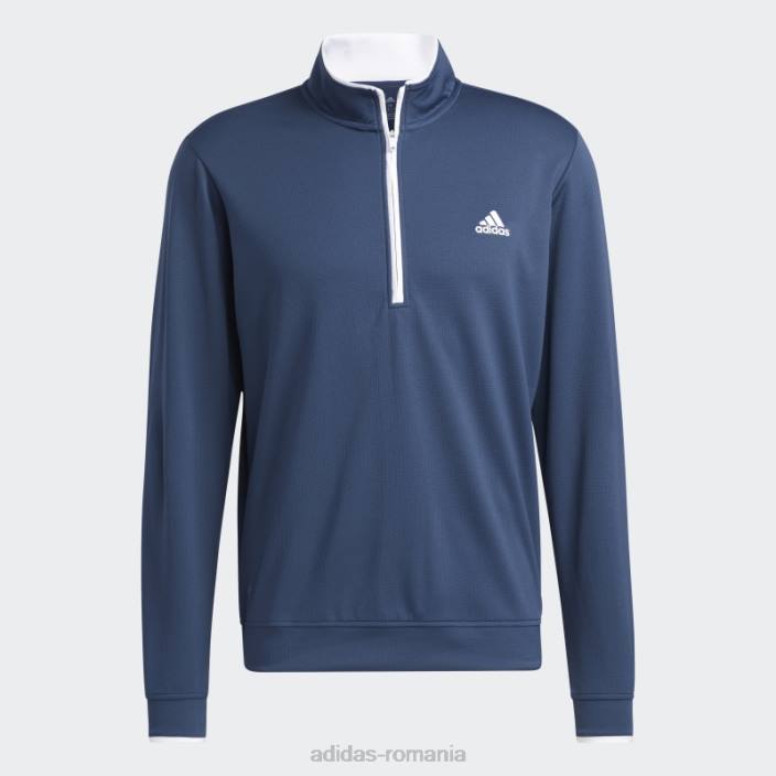 Adidas hanorac cu fermoar sfert bleumarin adidas bărbați bleumarin/alb 2JBN13146