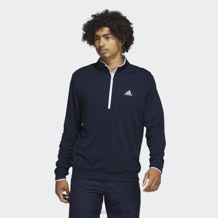 Adidas hanorac cu fermoar sfert bleumarin bărbați bleumarin/alb 2JBN13153