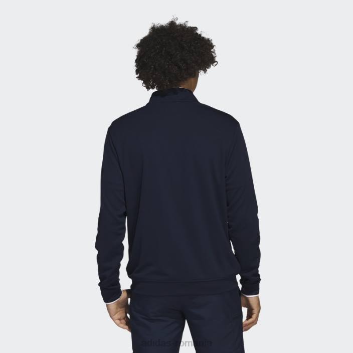 Adidas hanorac cu fermoar sfert bleumarin bărbați bleumarin/alb 2JBN13153