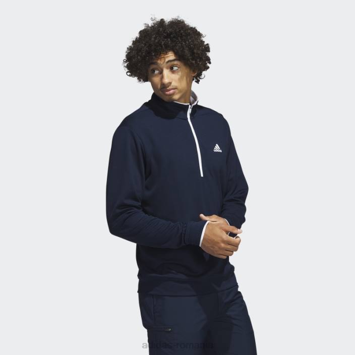 Adidas hanorac cu fermoar sfert bleumarin bărbați bleumarin/alb 2JBN13153