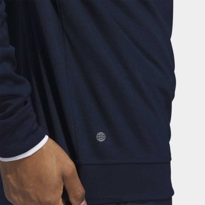 Adidas hanorac cu fermoar sfert bleumarin bărbați bleumarin/alb 2JBN13153