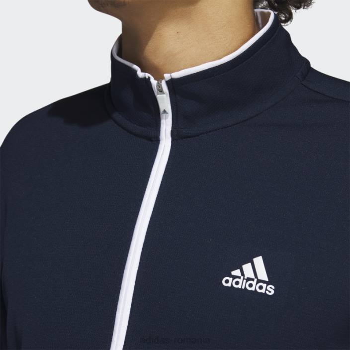 Adidas hanorac cu fermoar sfert bleumarin bărbați bleumarin/alb 2JBN13153
